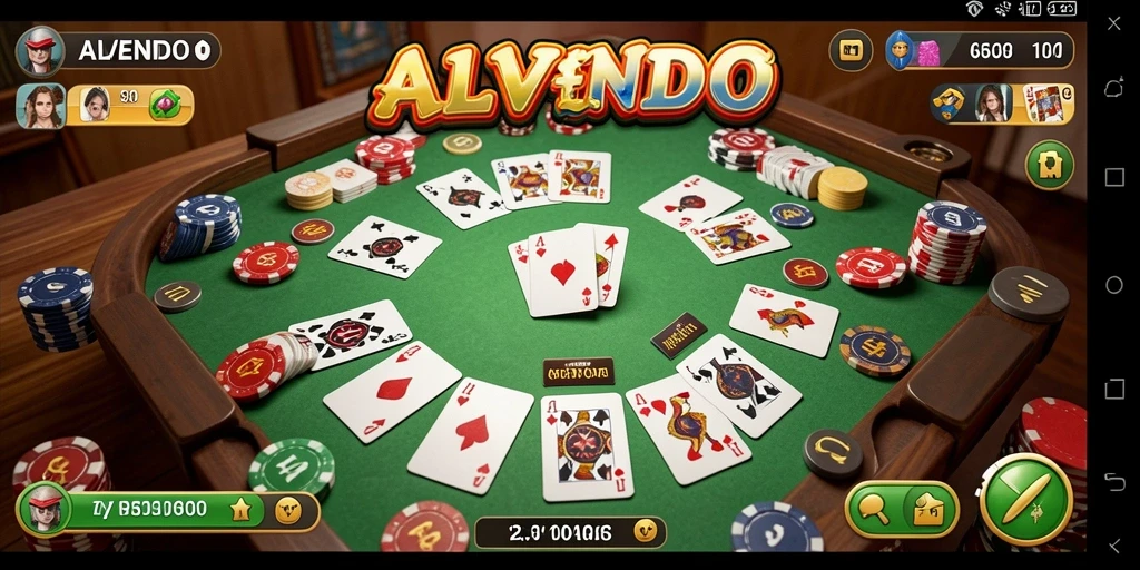 Tampilan gameplay seru ALVENDO dalam permainan Gaple.