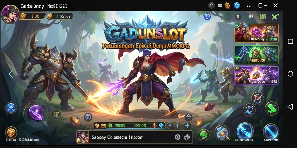 Tangkapan layar menampilkan aksi menarik dalam pertarungan MMORPG GADUNSLOT.