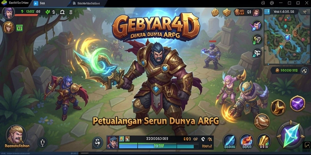 Tampilan gameplay menantang di dunia fantastis GEBYAR4D.