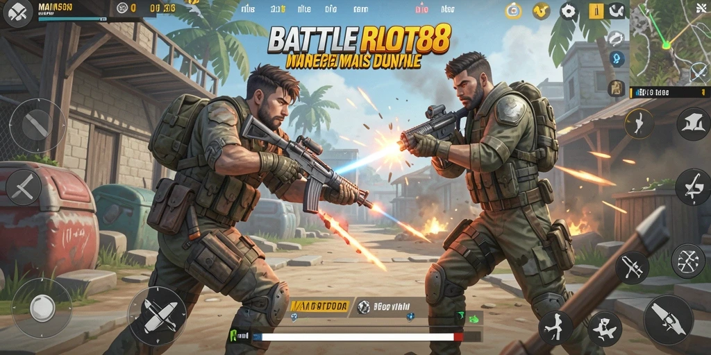 Gameplay MAINSLOT88 yang mendebarkan saat bertempur dalam arena Battle Royale.