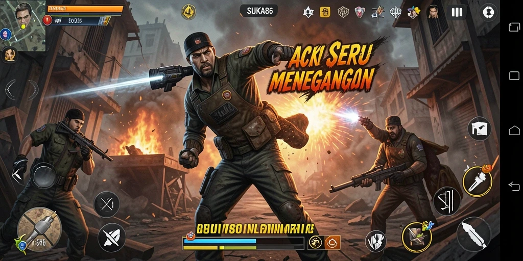 Tangkapan layar gameplay <strong>SUKA86</strong> menampilkan aksi seru dan intens.