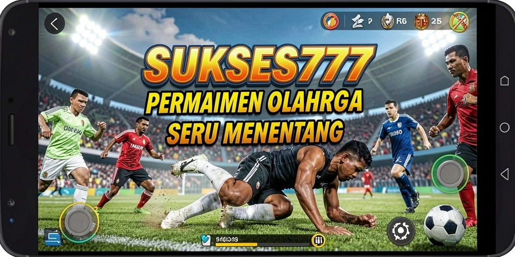 Tampilan screenshot utama SUKSES777 menampilkan aksi olahraga yang dinamis.