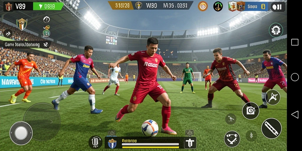 Screenshot gameplay <strong>V89</strong> yang menunjukkan serunya pertandingan olahraga.